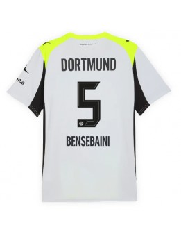 Moški Nogometna dresi replika Borussia Dortmund Ramy Bensebaini #5 Gostujoči 2025-26 Kratek rokav Moški Nogometna dresi replika Borussia Dortmund Ramy Bensebaini #5 Gostujoči 2025-26 Kratek rokav